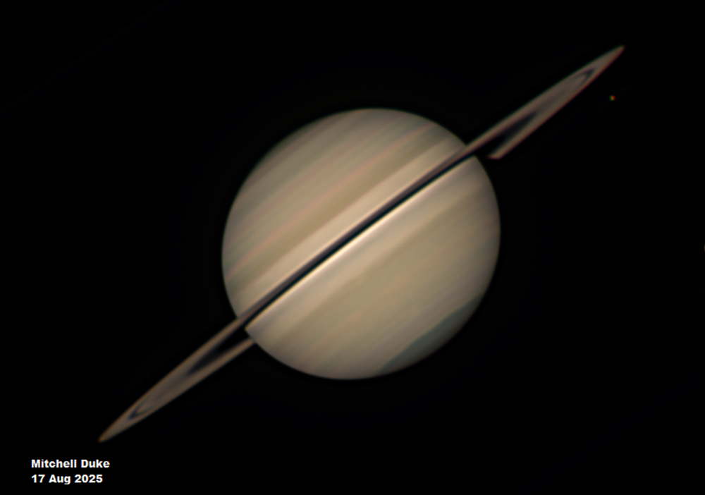 Saturn and Tethys — 17 Aug 2025
